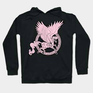 Greek Pegasus (pastel pink, no background) Hoodie